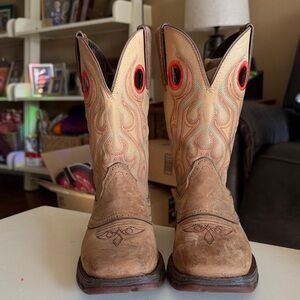 Durango Tan and Brown Heeled Boots